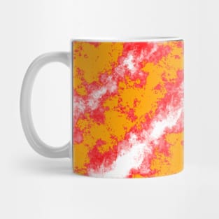 white, red and orange colors Mug